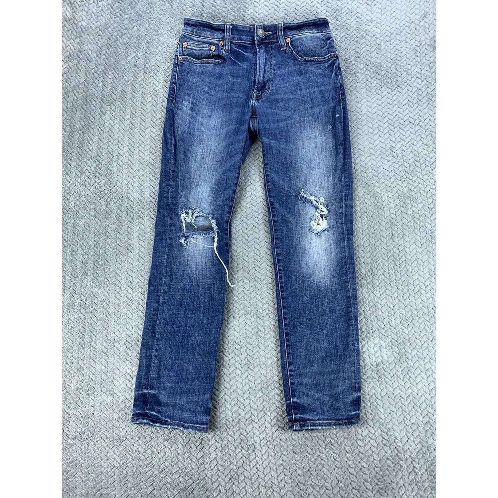 American Eagle Jeans Men 29x30 Blue Slim Straight Flex Stretch Distressed